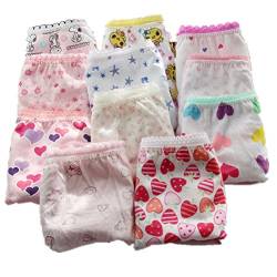 6 Stück niedliche Unterwäsche aus Baumwolle für kleine Mädchen von Adiasen, Hipster Höschen, Farbe zufällig Gr. 2-3 Jahre, mehrfarbig von adiasen