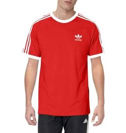 Adidas Originals Adicolor Herren-T-Shirt mit 3 Streifen, Lebhaftes Rot, Groß von adidas Originals