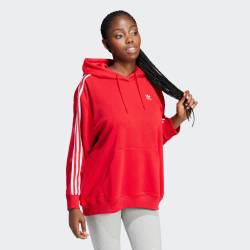 Große Größen: Kapuzensweatshirt, rot, Gr.L von adidas Originals