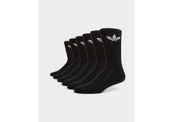 adidas Originals 6-Pack Trefoil Cushion Crew Socken - Damen, Black von adidas Originals