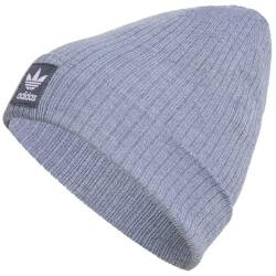 adidas Originals Damen Rib Beanie, Heather Grey/White 2, Einheitsgröße von adidas Originals