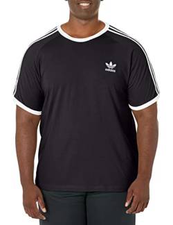 adidas Originals Herren Adicolor T-Shirt mit 3 Streifen Hemd, Schwarz, X-Klein von adidas Originals
