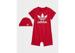 adidas Originals Jumpsuit and Beanie Gift Set Infant - Damen, Better Scarlet von adidas Originals