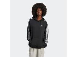 Kapuzensweatshirt ADIDAS ORIGINALS "3 S HOODIE OS" Gr. M, schwarz (black) Damen Sweatshirts Oversize Shirts von adidas originals