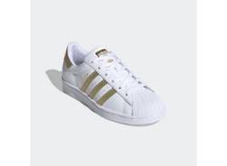 Sneaker ADIDAS ORIGINALS "SUPERSTAR" Gr. 38,5, weiß (cloud white, gold metallic, cloud white) Schuhe Sneaker Bestseller von adidas originals