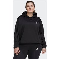 Große Größen: Kapuzensweatshirt, schwarz-weiß, Gr.44/46-56/58 von adidas performance