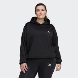 Große Größen: Kapuzensweatshirt, schwarz-weiß, Gr.48/50 von adidas performance