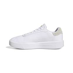 ADIDAS Damen Court Platform CLN Sneaker, FTWR White/Gold met./core Black, 41 1/3 EU von adidas