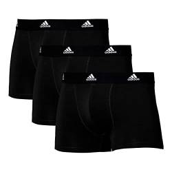 Adidas Boxershorts Herren (3er Pack) Unterhosen (Gr. S - 3XL) - bequeme Unterhosen, Schwarz 1, L von adidas