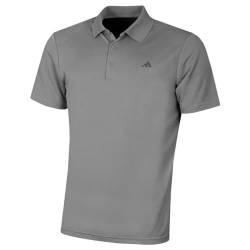 adidas Golf Herren Left Chest Logo Soft-Polo-Hemd - Grauer DREI Sport - M von adidas