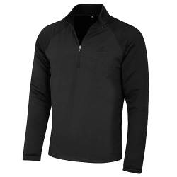 Adidas Golf Mens Statement Fleece 1/4 Sweater - Schwarz - L von adidas