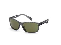 Adidas Herren SP0014 Sonnenbrille, Grey/Other/Green, 62 von adidas