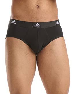 Adidas Herren Slip (3er Pack) Unterhosen (Gr. S - 3XL) - bequeme Unterhosen, Schwarz, M von adidas