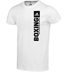 Adidas Unisex Kids Community Vertical Boxing T-Shirt, Whiteblack, M von adidas