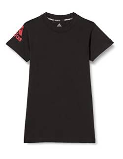 Adidas Unisex Kids Promote Tee T-Shirt, Blacklight Scarlet, M von adidas