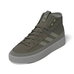 Adidas Unisex Znsored Hi Prem Leather Shoes-Mid (Non-Football), Olive Strata/Silver Pebble/Pulse Lime, 41 1/3 EU von adidas