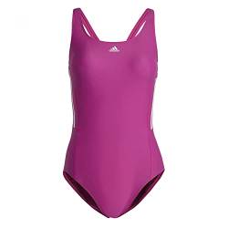 Adidas Women's 3S MID Suit Swimsuit, Lucid Fuchsia/White, 40 von adidas