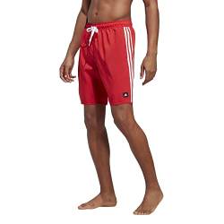Adidas3 Stripes CLX Badeshorts Badehosen Swimshorts (M, red) von adidas