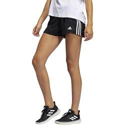 adidas,womens,Pacer 3-Stripes Woven Shorts,Black/White,Medium von adidas