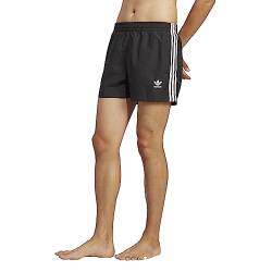 adidas 3 Stripes Boardshorts Swimshorts Badehosen (as3, Alpha, l, Regular, Regular, Black/White) von adidas