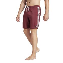 adidas 3 Stripes CLX Swimshorts Badeshorts Badehosen (DE/NL/SE/PL, Alphanumerisch, S, Regular, Regular, red/White) von adidas