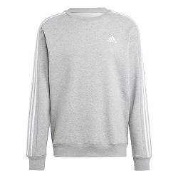 adidas 3 Stripes Sweatshirt Sweater Pullover (as3, Alpha, l, Regular, Regular, Grey) von adidas