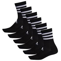 adidas 6 Paar CSH CREW 6p Tennissocken Sportspocken Unisex, Farbe:Black, Socken & Strümpfe:49-50 von adidas