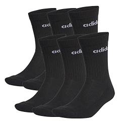 adidas 6 Paar HC CREW 3p Tennissocken Sportspocken Unisex, Farbe:Schwarz, Socken & Strümpfe:40-42 von adidas