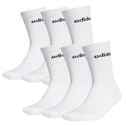 adidas 6 Paar HC CREW 3p Tennissocken Sportspocken Unisex, Farbe:Weiss, Socken & Strümpfe:43-45 von adidas