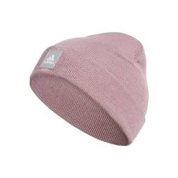 adidas Damen 1x1 Cuff Fold Beanie, Magic Mauve Violett/Clear Onix Grau/Weiß, Einheitsgröße von adidas