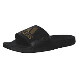 adidas Damen Adilette Comfort Slide Sandal, Core Black Gold Metallic, 38 EU von adidas
