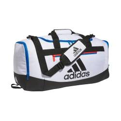 adidas Defender 4 Medium Duffel Bag, Two Tone White-Clear Onix/Bright Royal Blue/Black, One Size von adidas