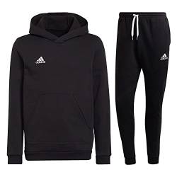 adidas Fußball Entrada 22 Jogginganzug Hoodie Jogginghose Kinder schwarz Gr 164 von adidas