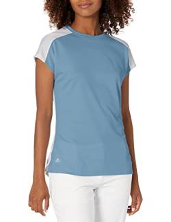 adidas Golf Women's Standard Colorblock Primeblue Heat.RDY Polo Shirt, Ambient Sky, M von adidas