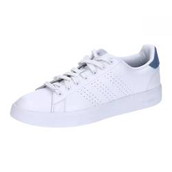 adidas Herren Advantage Premium Leather Shoes Sneakers, FTWR White FTWR White Crew Blue, 38 2/3 EU von adidas