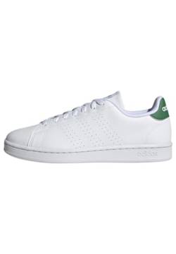 adidas Herren Advantage Shoes Tennis Shoe, Ftwwht/Ftwwht/Green, 44 2/3 EU von adidas