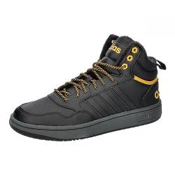 adidas Herren Hoops 3.0 Mid Lifestyle Basketball Classic Fur Lining Winterized Shoes Sneakers, core Black/core Black/preloved Yellow, 38 EU von adidas