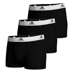 adidas Herren Multipack (3pk) und Active Flex Cotton Trunk Boxershort (6 Pack) Unterwäsche, Black 2, S von adidas