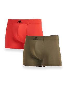 adidas Herren Multipack Trunk (2pk) Unterwäsche, Assorted Olive Red, S von adidas
