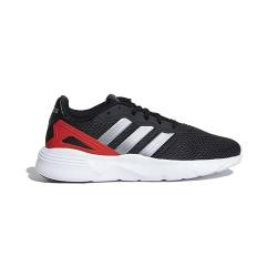 adidas Herren Nebzed Cloudfoam Sneakers, Core Black/Iron Met./Vivid Red, 40 2/3 EU von adidas