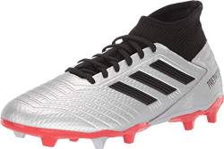 adidas Herren Predator 19.3 Firm Ground Fußballschuh, Grau (Silber Metallic/Schwarz/Hi-Res Rot), 39 EU von adidas