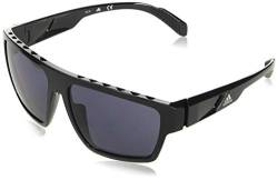 adidas Herren SP0008 Sonnenbrille, Shiny Black/Smoke, 61 von adidas