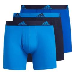 adidas Herren Stretch Baumwolle Boxershorts Unterwäsche (3er-Pack), Blue Rush/Legend Ink Blue/Team Royal Blue, Medium von adidas