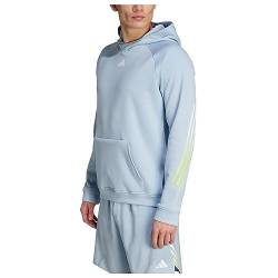 adidas Herren Ti 3s Hoodie Sweatshirt, Blau/Weiß, L von adidas