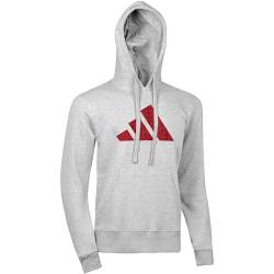 adidas Hoodie Community Perfo Script - aus 100% nachhaltiger Baumwolle - grau von adidas