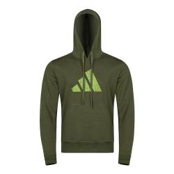 adidas Hoodie Community Perfo Script - aus 100% nachhaltiger Baumwolle - grün von adidas