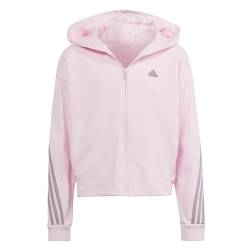 adidas Mädchen G FI 3S FZ Sweatshirt, Clear Pink/Preloved Fig, 11-12 Jahre von adidas