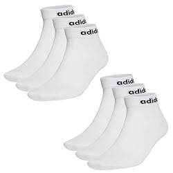 adidas NC Ankle Sneaker/Quarter Socken Unisex Kurzsocke Knöchellang 6 Paar, Farbe:Weiss, Socken & Strümpfe:40-42 von adidas