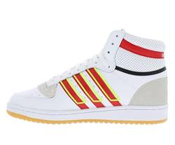 adidas Originals Men's Top Ten Hi Basketball Shoes, White/Vivid Red/Yellow, 11 von adidas