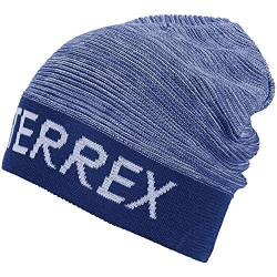 adidas Terrex Logo Beanie Blau, Kopfbedeckung, Größe M - OSFM - Farbe Collegiate Royal - White von adidas